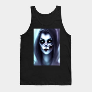 YELLOW AND BLUE EYED HALLOWEEN VAMPIRESS Tank Top